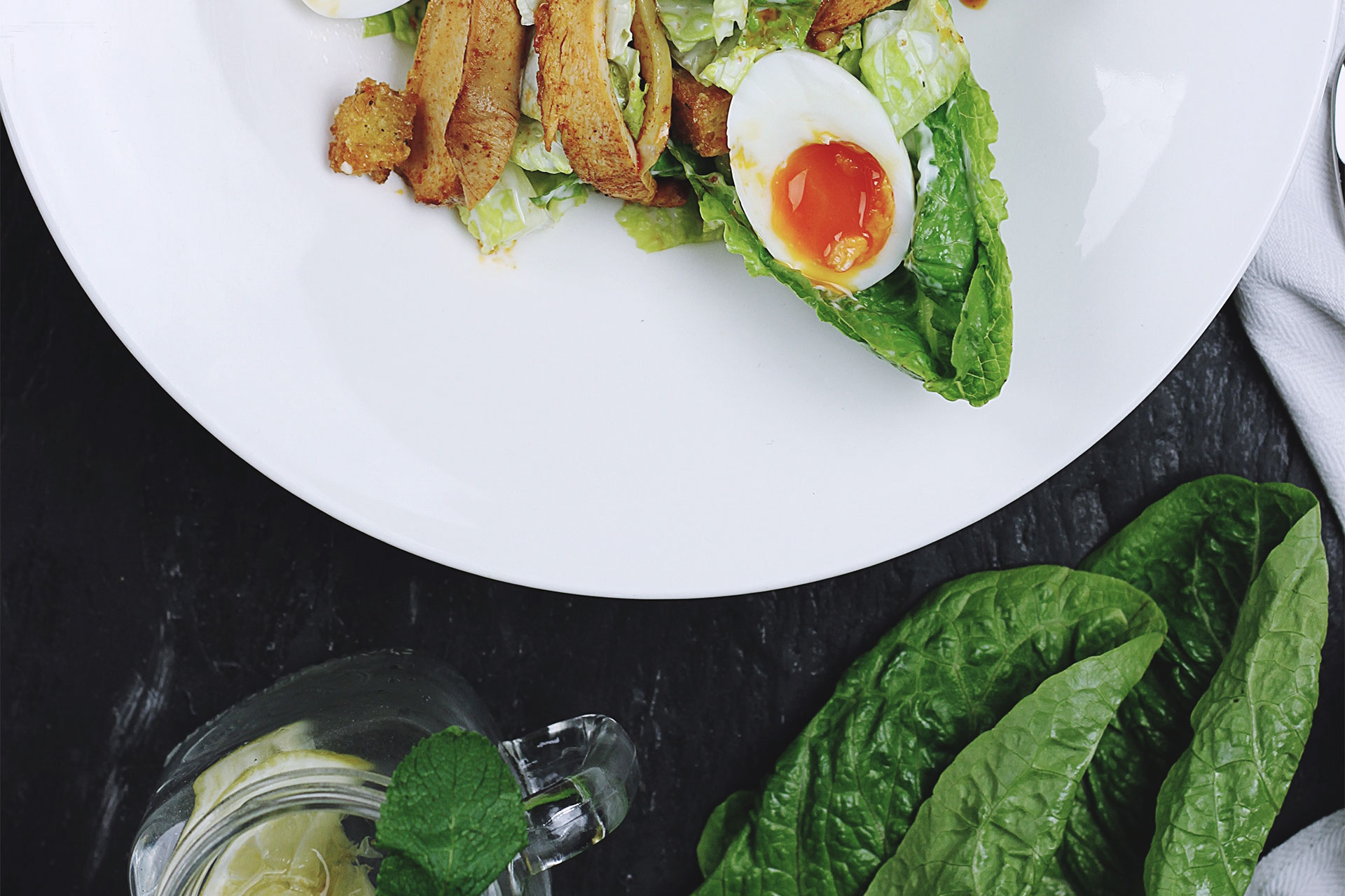 Teaspoonful of Picked Brussels Sprouts with Ham